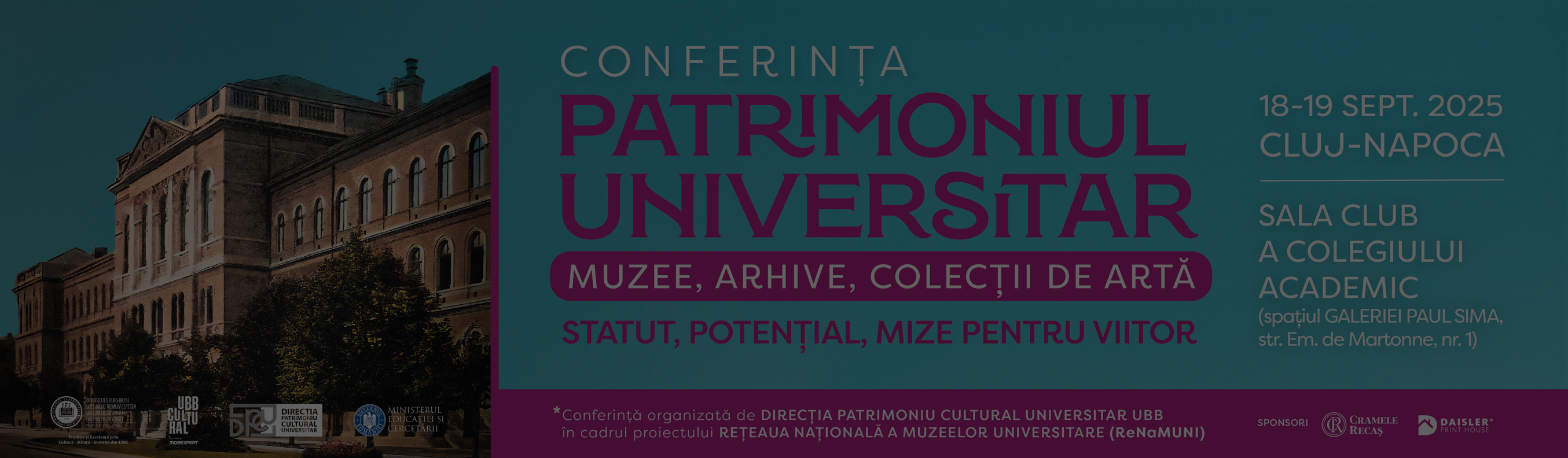 Conferința – Patrimoniul universitar (muzee, arhive, colecții de artă): statut, potențial, mize pentru viitor
